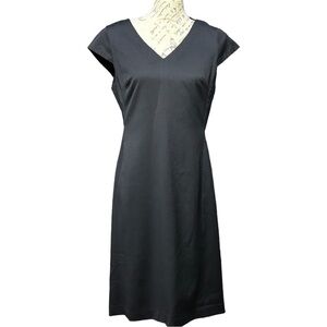 Talbots Navy Blue Pen Stripe A-line Dress Size 6